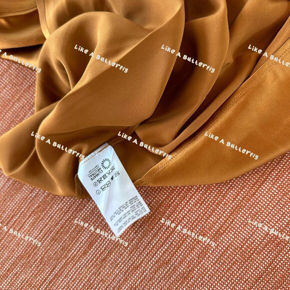 Reformation Frankie Silk Dress in Copper - Picture 11 of 13